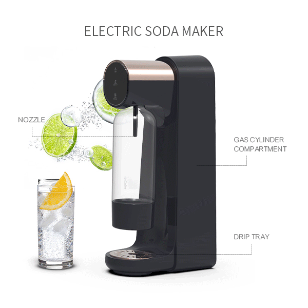 HF198 Electric Soda Maker Домашний сенсорный экран для газированной воды Новый дизайн